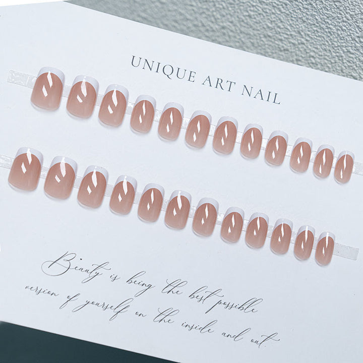 Elegant French Tip Press-On Nails