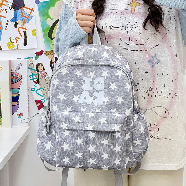 Stylish Star-Print School Backpack Kalsten