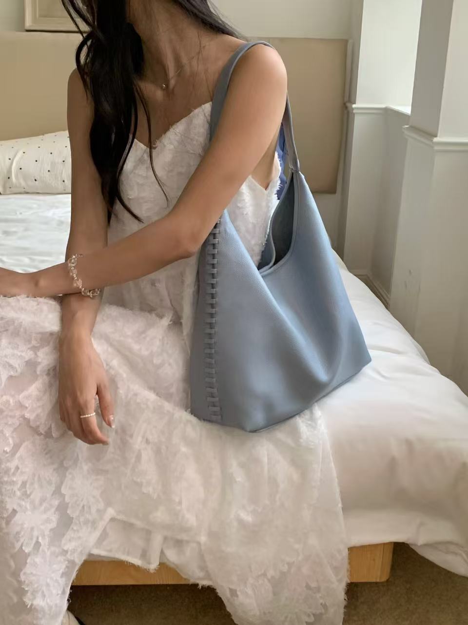 Modern Vegan Leather Slouchy Tote Bag