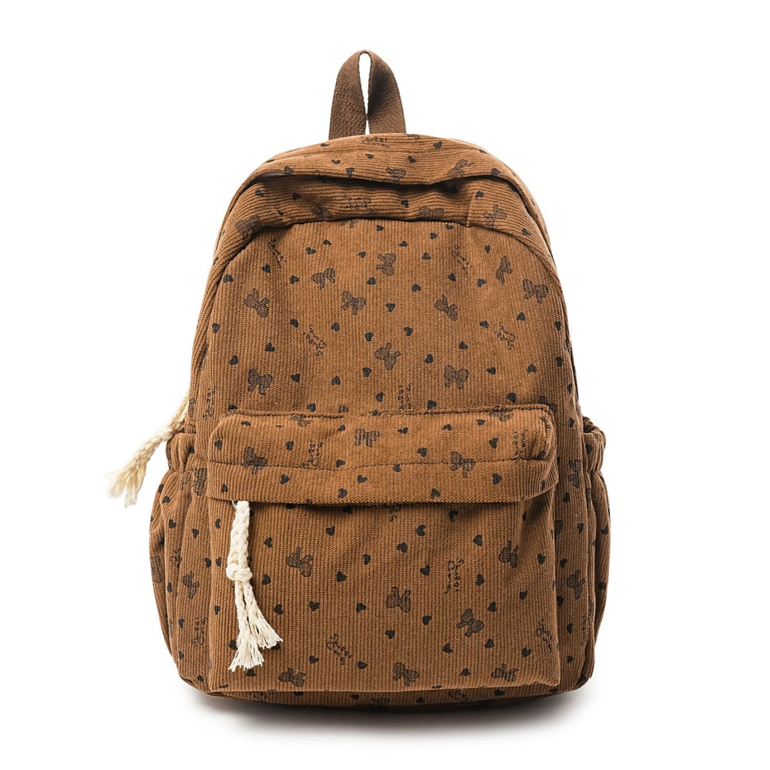 Backpack Made of High-Quality Cord with Playful Applications Kalsten