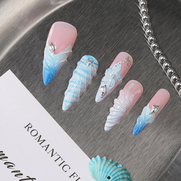 Sea-Inspired Press-On Nail Set Kalsten