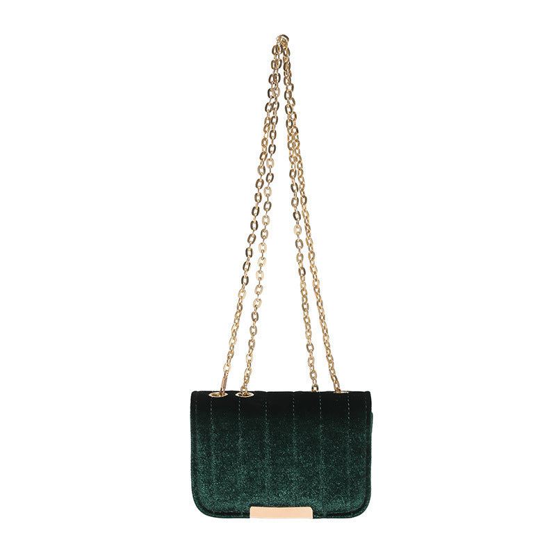 Elegant Quilted Velvet Crossbody Bag Kalsten