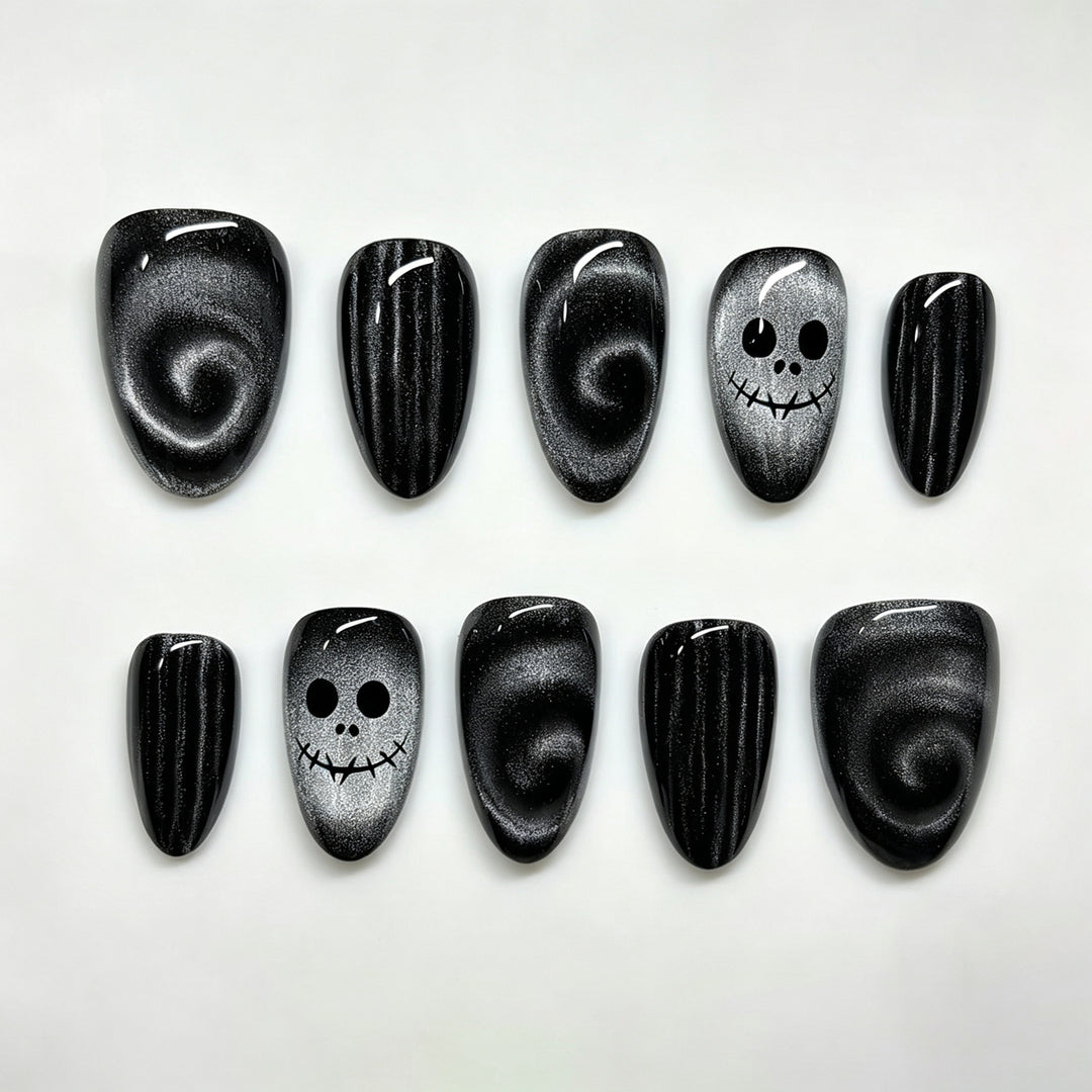 Gothic Themed Press-On Nail Art Set