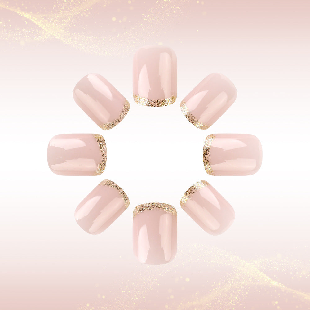 Premium Glossy French Tip Press-On Nails Kalsten