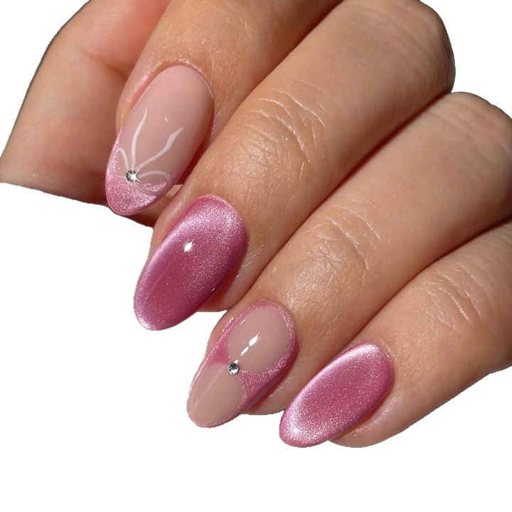 Elegant artificial nails with glitter accents Kalsten