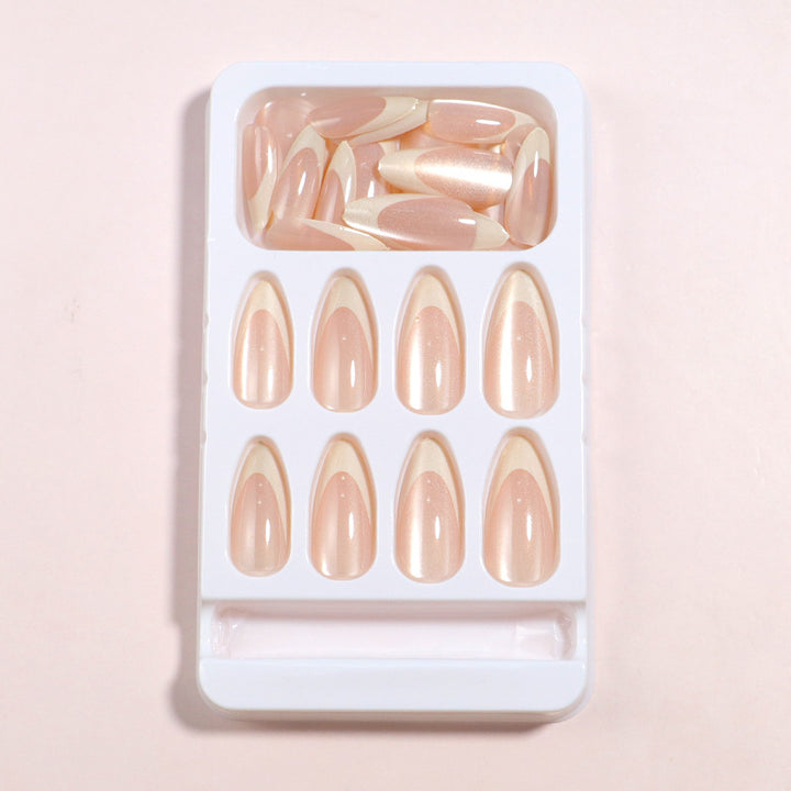 Glossy Long Almond-Shaped Press-On Nail Set Kalsten