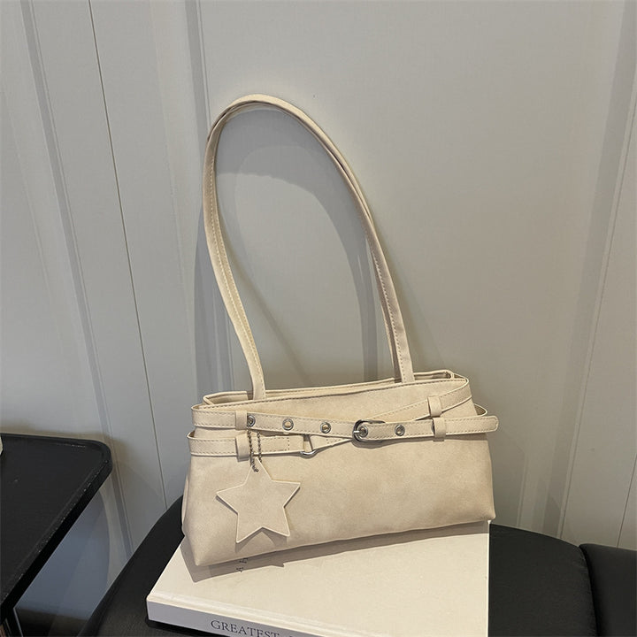 Stylish Faux Suede Handheld Tote Bag