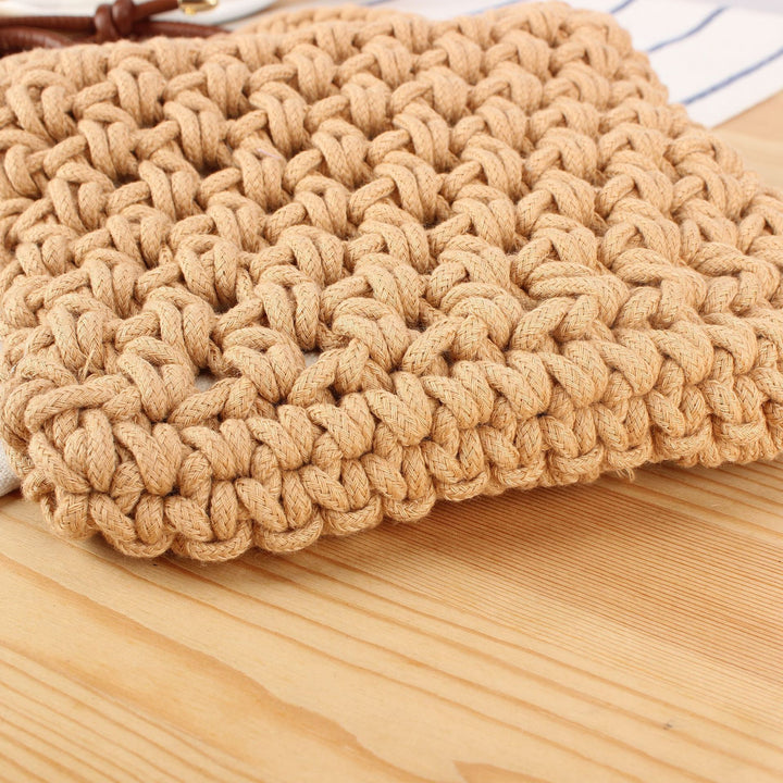 Handbag Made of Handmade Macrame with Adjustable Shoulder Strap Kalsten