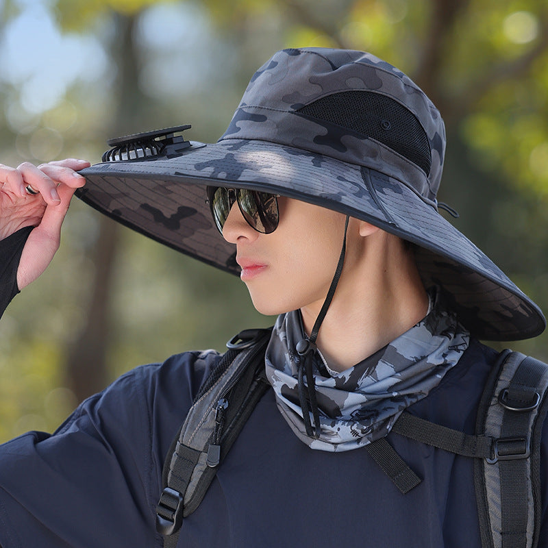 wide-brimmed outdoor sun hat with UV protection, breathable mesh, and adjustable chin strap Kalsten