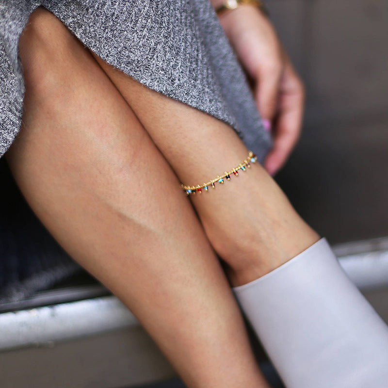 Colorful Beaded Ankle Bracelet Kalsten