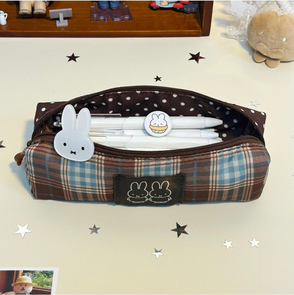 Stylish Plaid Pencil Pouch