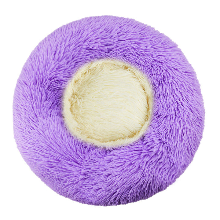 Cozy Plush Round Dog Bed
