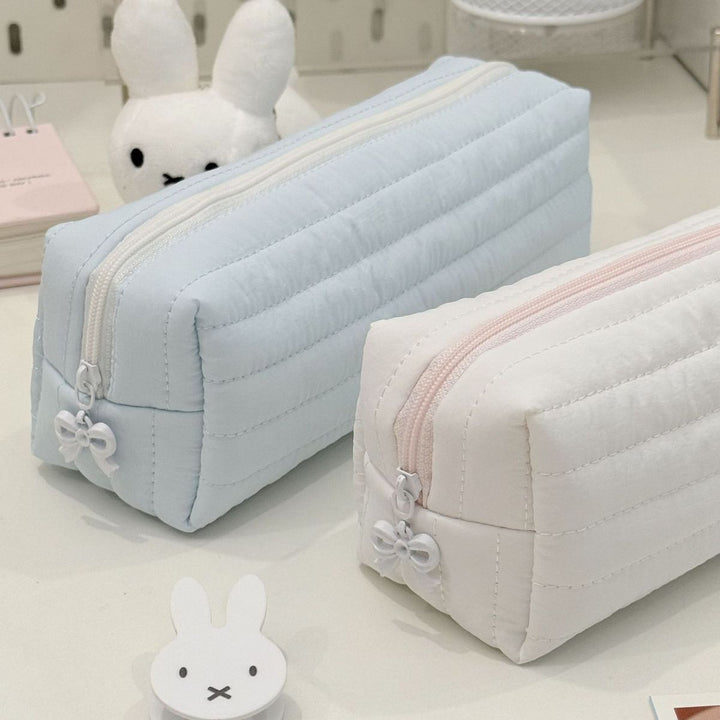 Quilted Multi-Functional Makeup and Stationery Organizer