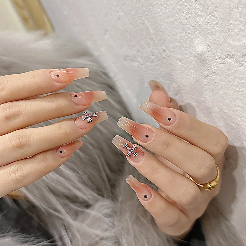 Artificial nail set with glamorous 3D decorations Kalsten