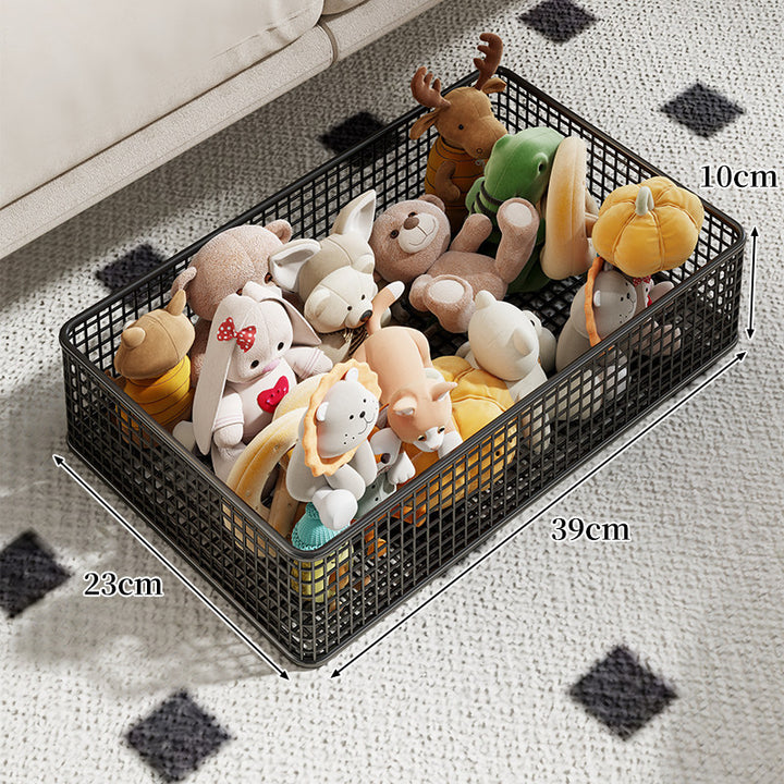 Rectangular Metal Mesh Organizer Basket for Toys & Home Storage
