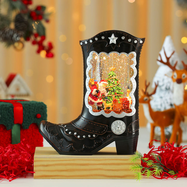 Decorative Snow Globe Boot Ornament Kalsten