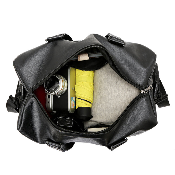 Stylish Faux Leather Travel Duffel Bag Kalsten