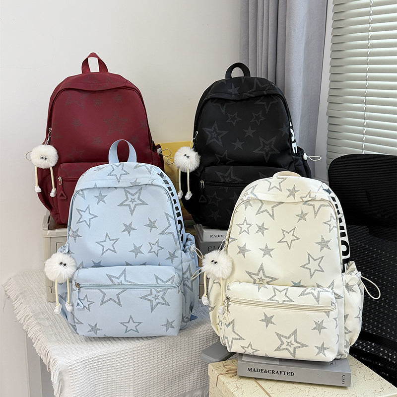 Star-Embellished Casual Backpack Kalsten