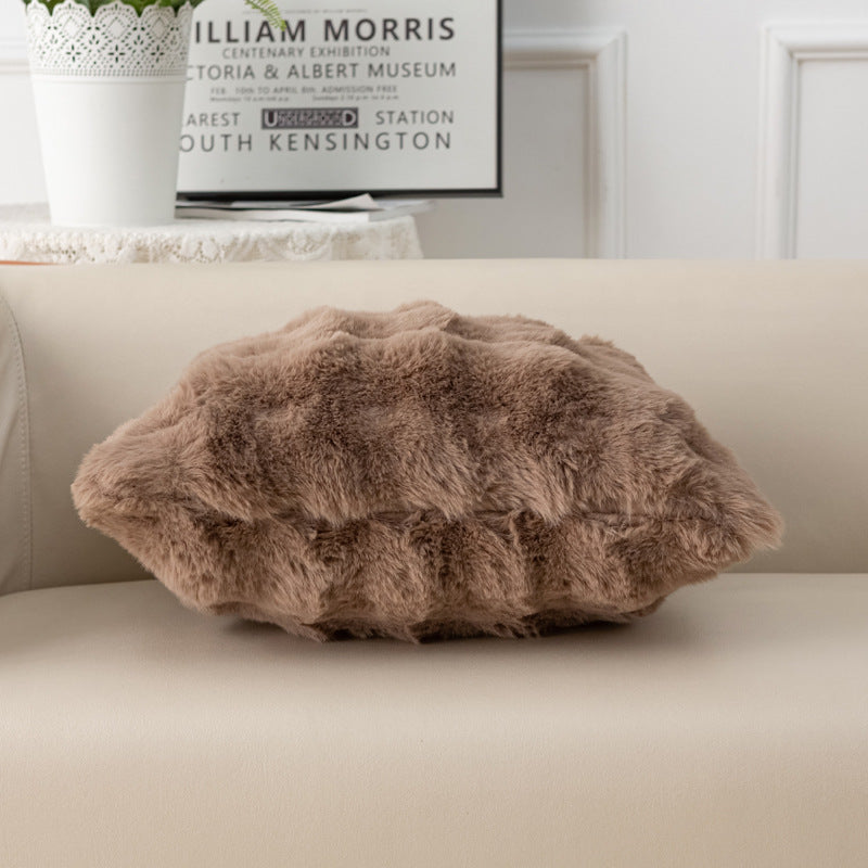 Luxurious Faux Fur Decorative Cushion