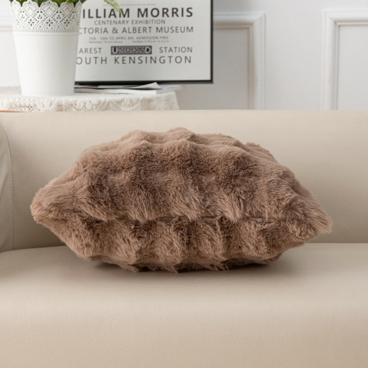 Luxurious Faux Fur Decorative Cushion