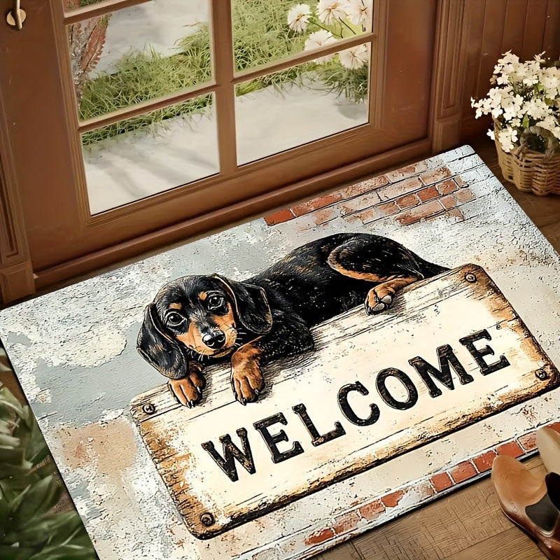 Cozy Dog-Themed Floor Mat