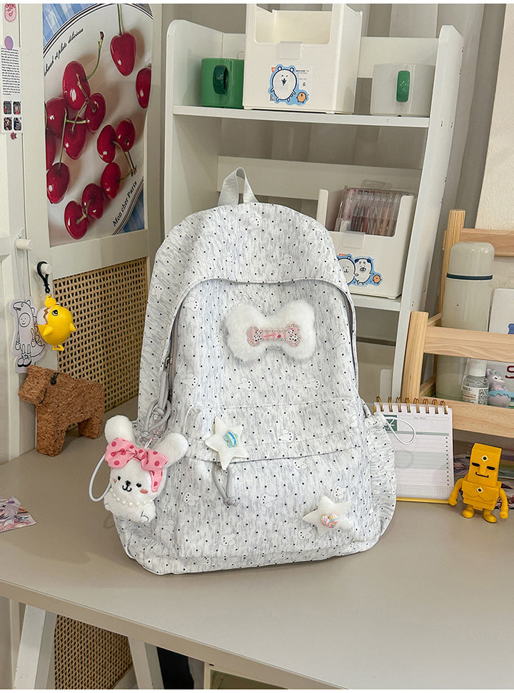 Cute Plush Embellished Backpack Kalsten