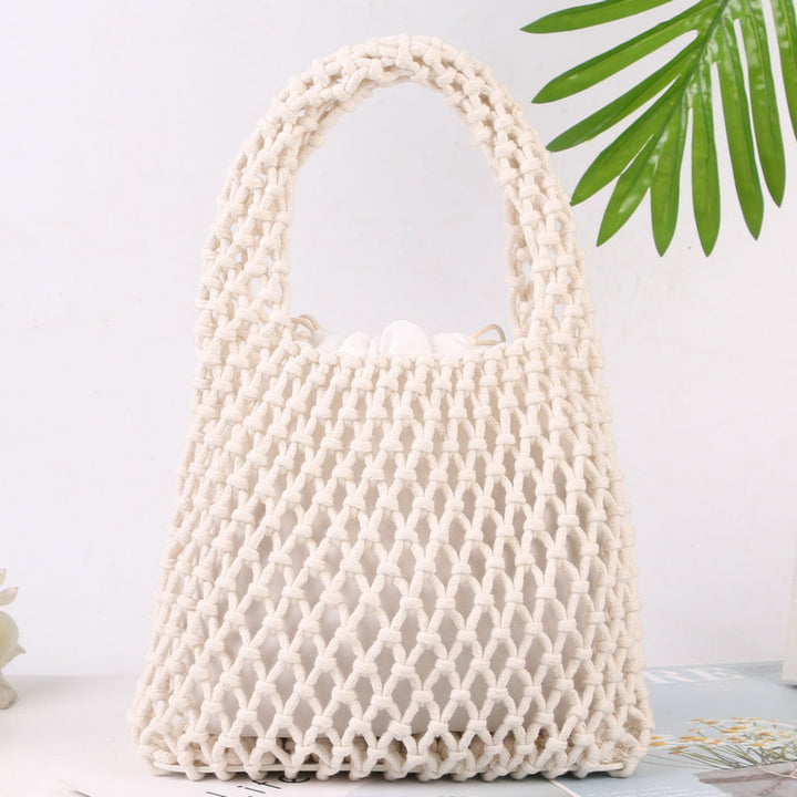 Hand-knotted tote bag made of natural cotton Kalsten