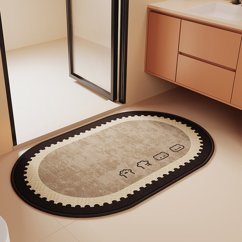 Decorative Pet-Themed Bath Mat for Bathroom