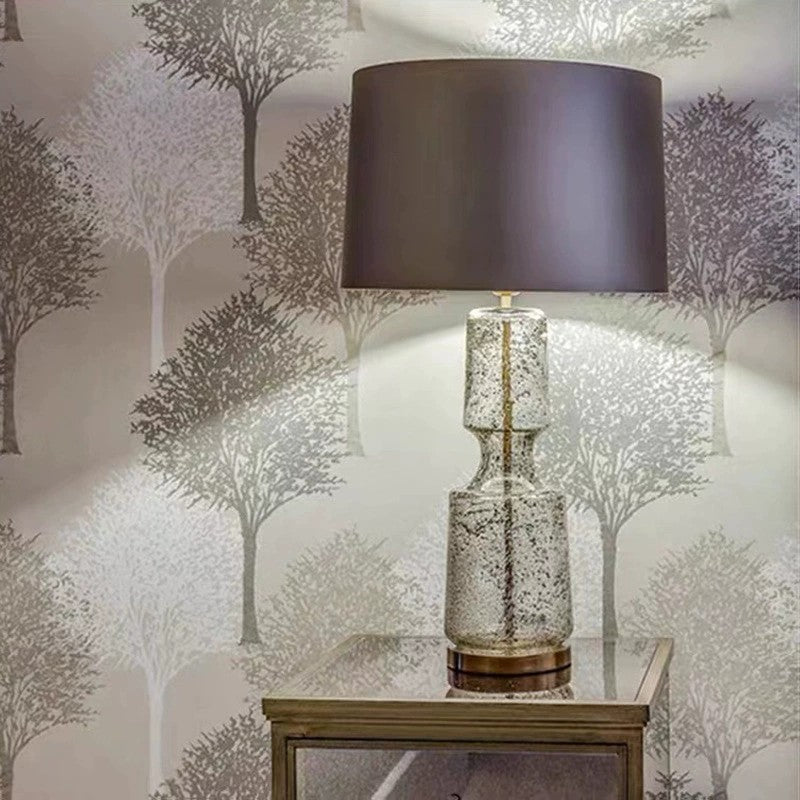Stylish Glass Table Lamp with Elegant Black Shade