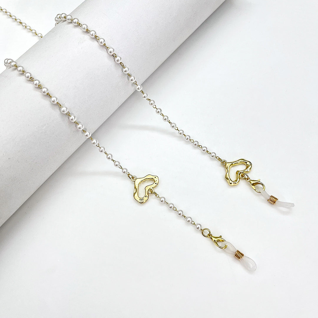 Heart-Shaped Beaded Eyewear Chain Kalsten