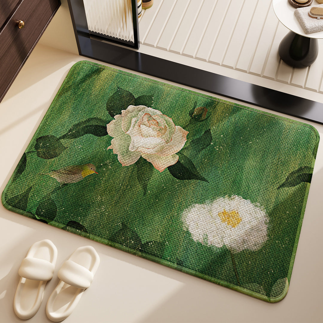 Mountain Landscape Bath Mat for Bathroom Decor