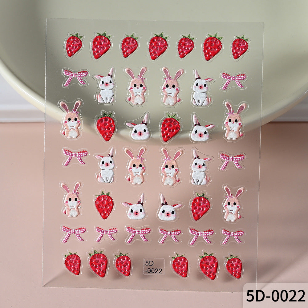 Cute Animal-Themed Nail Art Stickers