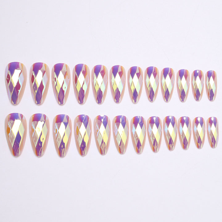 Diamond-Shaped Press-On Nail Set Kalsten