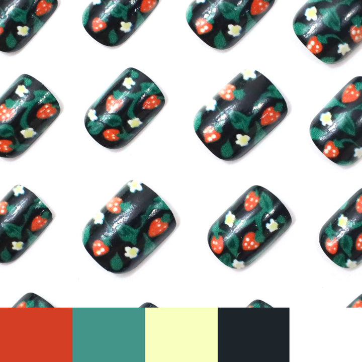 Floral-Patterned Gel Nail Art Kalsten