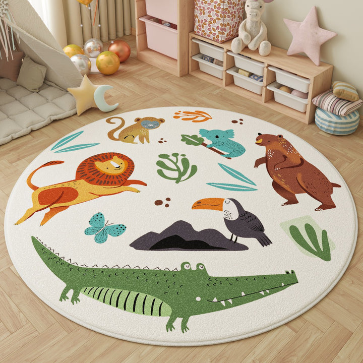 Playful Inspirational Round Area Rug Kalsten