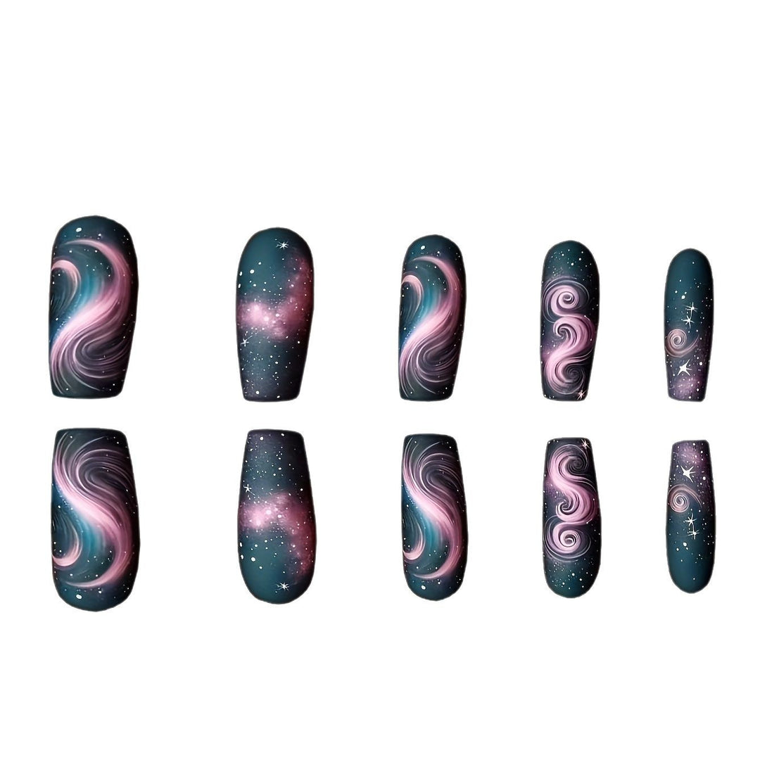 Artistic Galaxy-Themed Nail Enhancements Kalsten