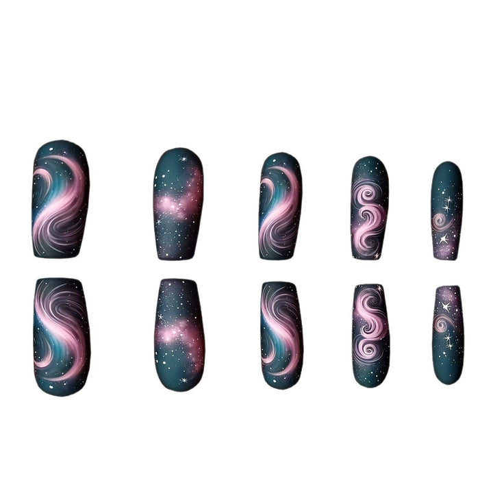 Artistic Galaxy-Themed Nail Enhancements Kalsten