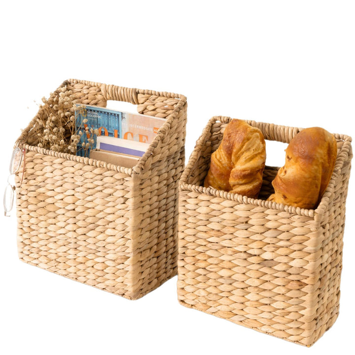 Decorative Woven Trash Bin Kalsten