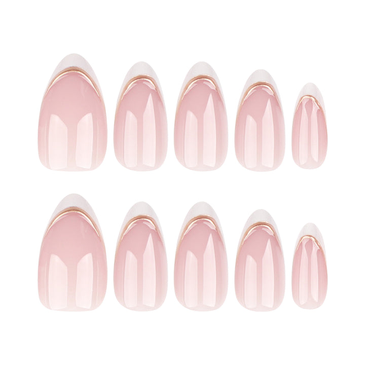 Elegant artificial nails with high-quality French design Kalsten