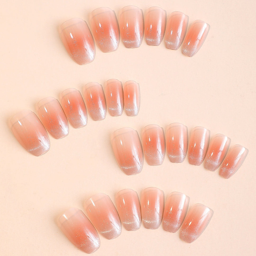 Nail art set with ombre effect and glitter accents Kalsten