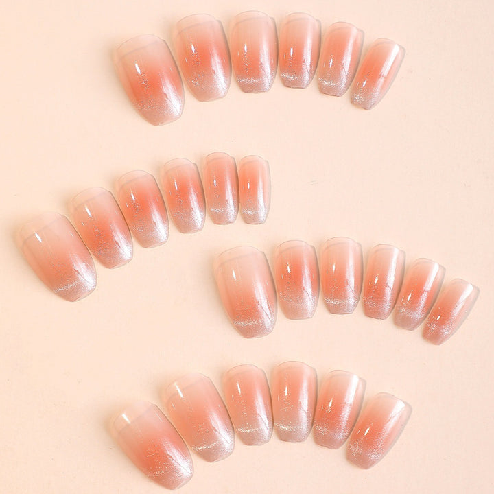 Nail art set with ombre effect and glitter accents Kalsten