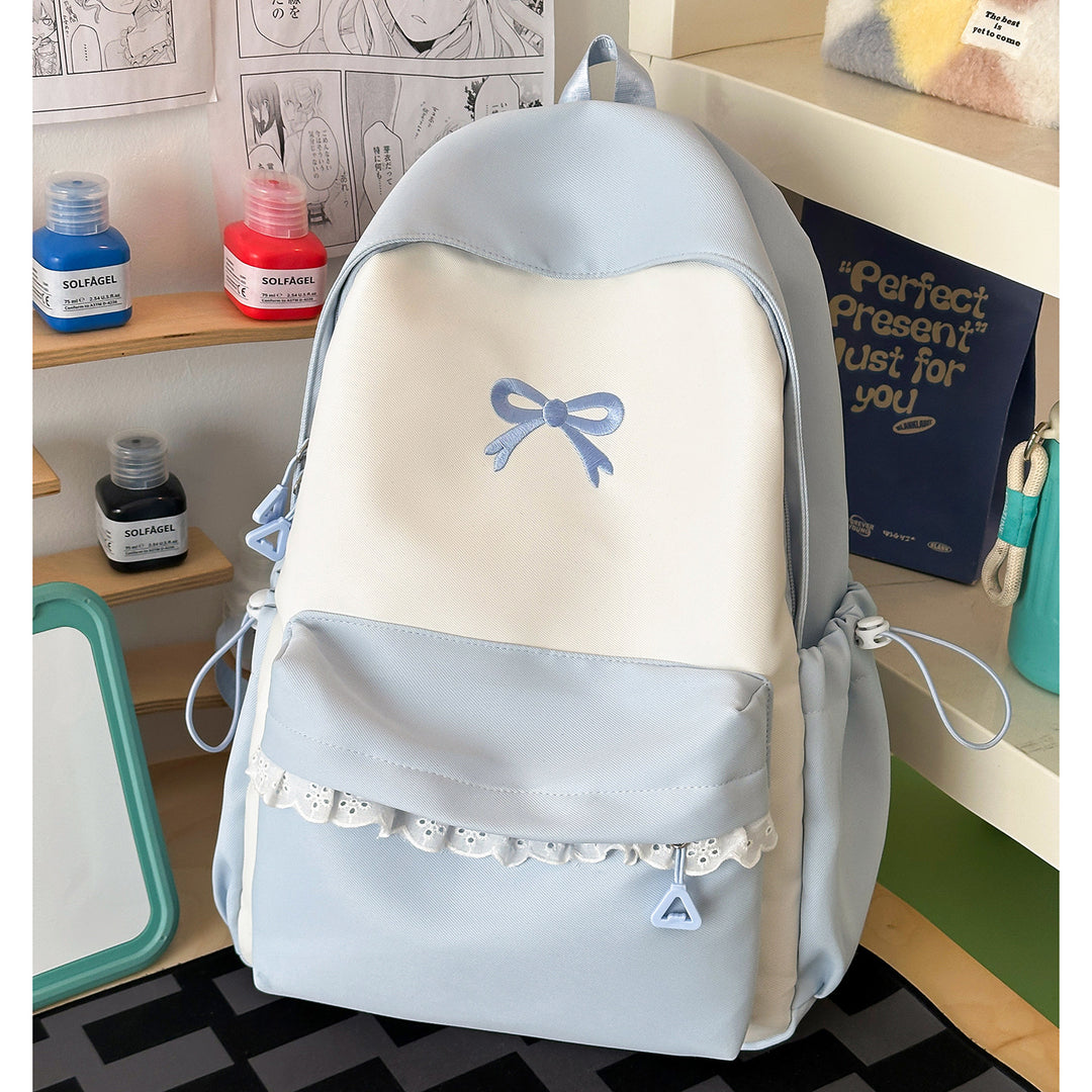 Decorative Bow-Embellished Casual Backpack Kalsten