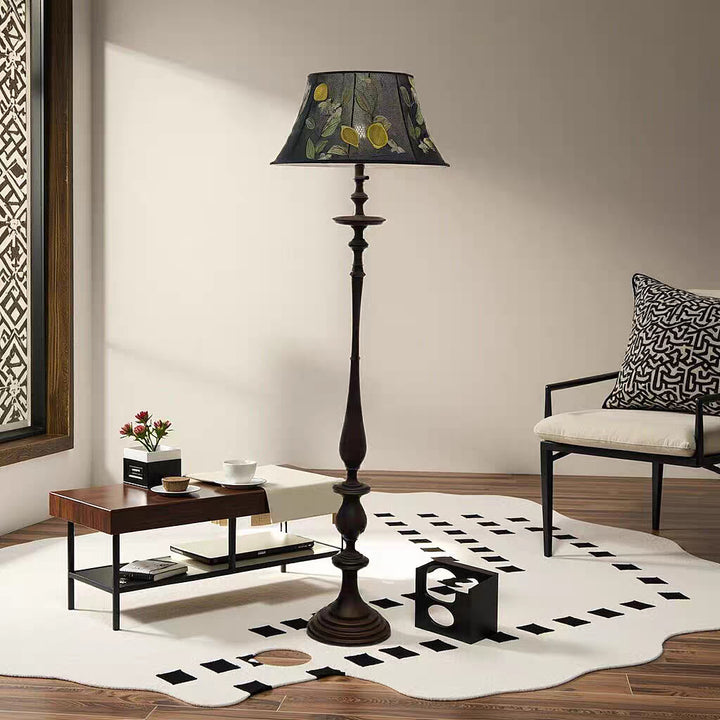 Elegant Floral Design Floor Lamp