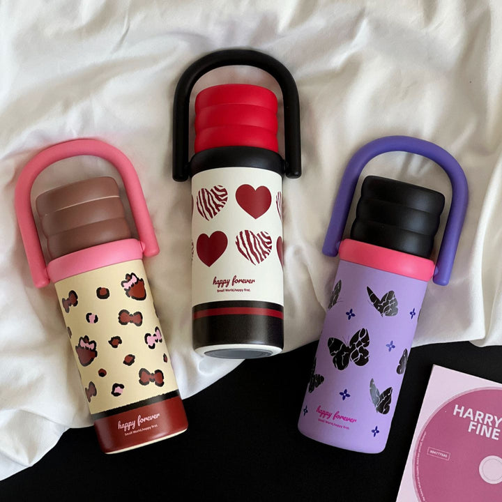 Ladies Insulated Drink Bottle with Design and Practical Handle Kalsten