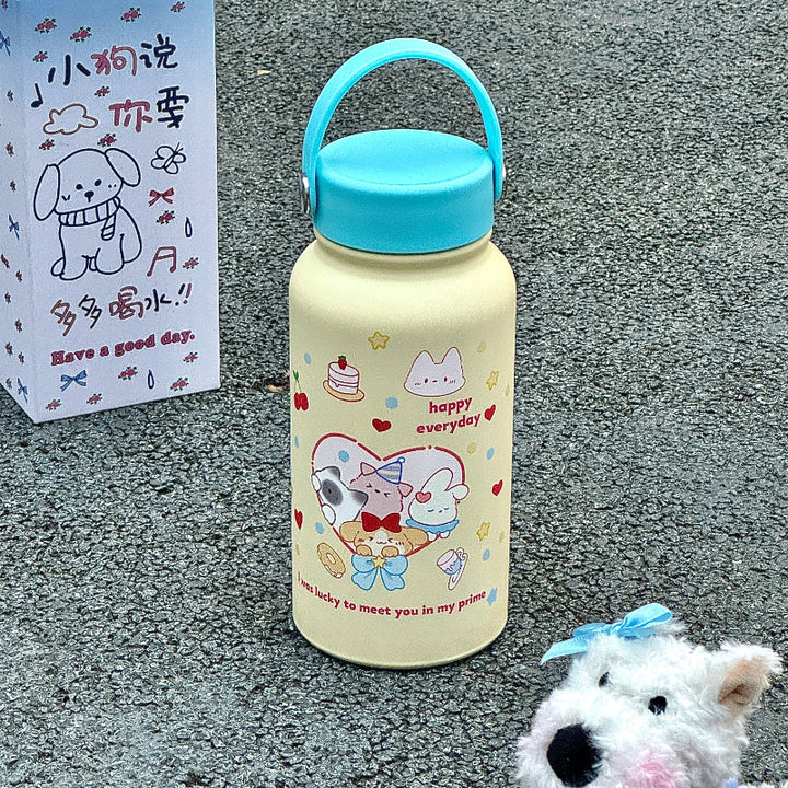 Women’s insulated drinking bottle with funny cat design Kalsten