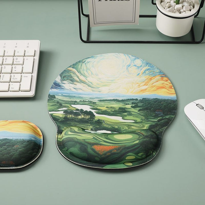 Ergonomic Illustration Mouse Pad