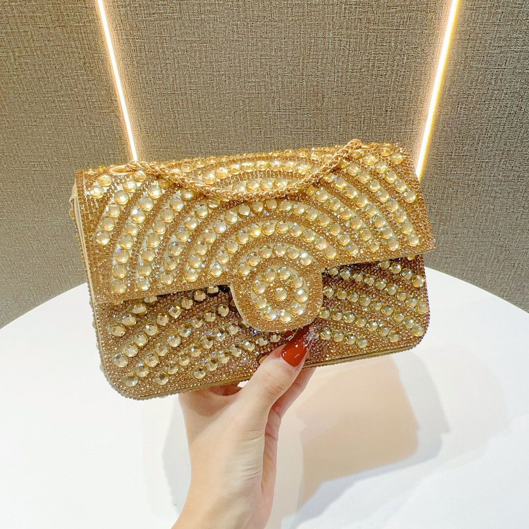 Glamorous Crystal-Embellished Evening Clutch