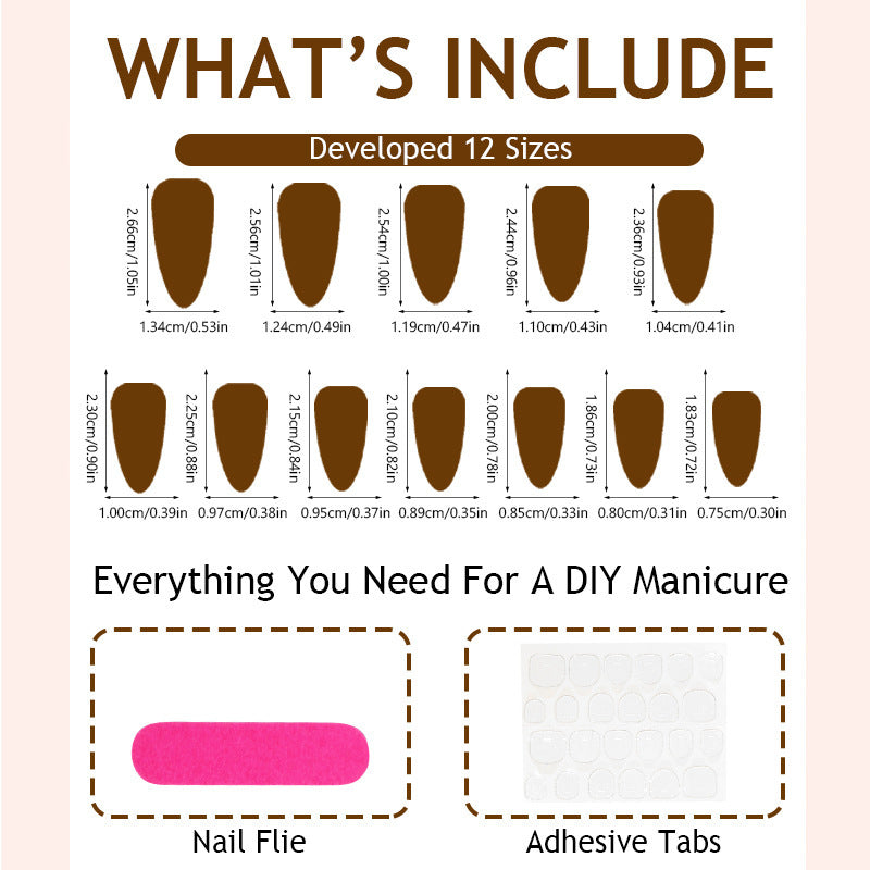 Artificial nail set with elegant marbled tips and glitter accents Kalsten