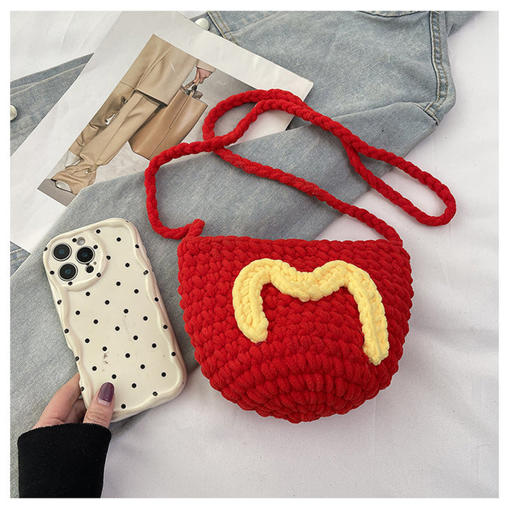 Lion-Themed Plush Crossbody Bag