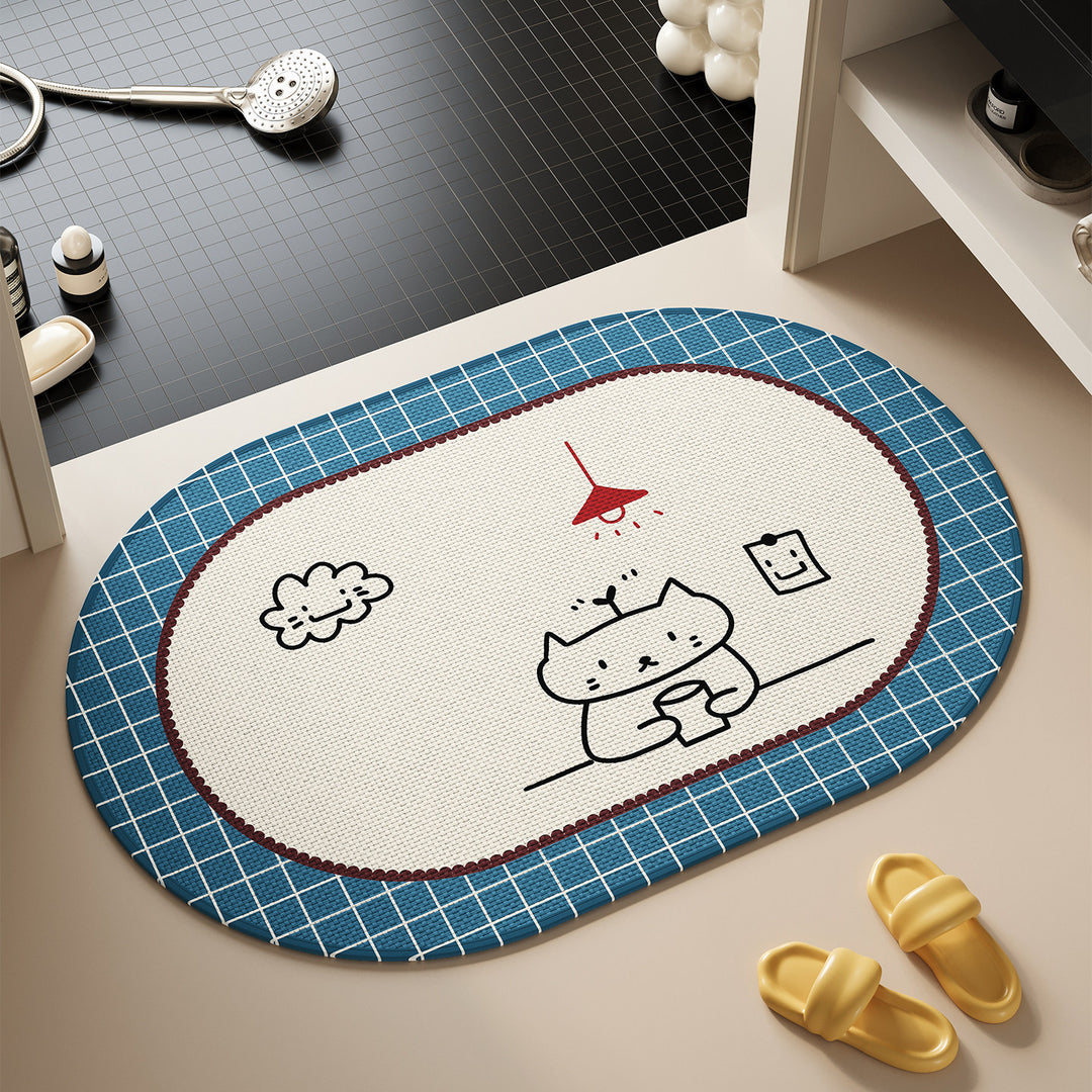 Cartoon-Themed Bathroom Mat Kalsten
